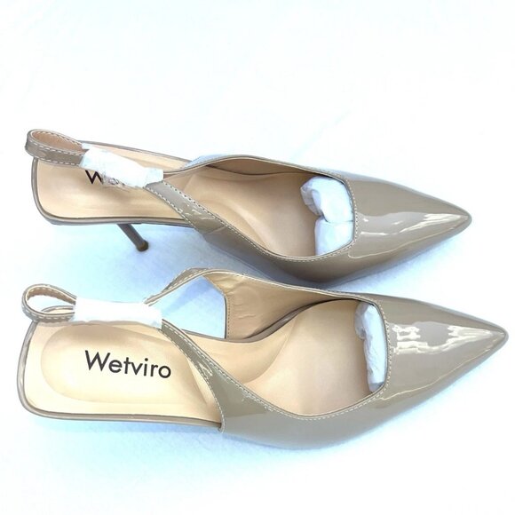 New \'Wetviro\' Women\'s Patent Leather Bone Pumps Size US 11 Career Church